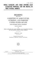Rural satellite and cable systems loan guarantee proposal and the digital divide in rural America