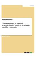 The determinants of roles and responsibilities of boards of directors in subsidiary companies: (English)