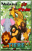 Malbuch Tiere für Kinder: Tier-Malbuch für Kinder im Alter von 2-4, 4-8; Pferd, Hund, Wolf, Panda, Frosch, Vogel-Malbuch, Niedliches Malbuch, Zoo-Malbuch, Bauernhof-Tier-Malb