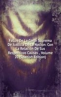 Fallos De La Corte Suprema De Justicia De La Nacion: Con La Relacion De Sus Respectivas Causas ., Volume 20 (Spanish Edition)