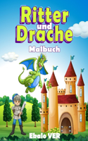 Ritter und Drache malbuch