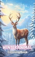 Winter Animal Coloring Book for Adults