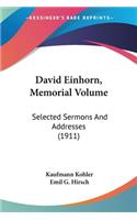 David Einhorn, Memorial Volume
