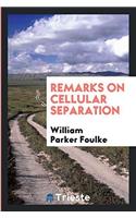 Remarks on Cellular Separation