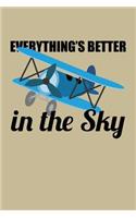 Everything's Better In The Sky: Blank Paper Sketch Book - Artist Sketch Pad Journal for Sketching, Doodling, Drawing, Painting or Writing