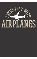 Pilot Notebook: Airplane Pilot Aviator Funny Gift 6x9 Dot Grid 120 Pages Notebook Sketchbook Journal