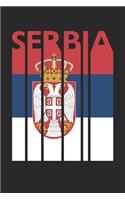 Retro Serbia Planner - Serbian Flag Diary - Vintage Serbia Notebook - Serbia Travel Journal