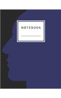 Notebook: 120ページの線と灰色の線の数字。 レターサ