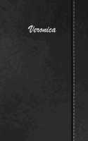 Veronica: Weekly Meal Planner Simulated Black Leather Track And Plan Your Meals 52 Week Food Planner / Diary / Log / Journal / Calendar Meal Prep And Planning