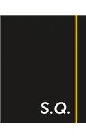 S.Q.: Classic Monogram Lined Notebook Personalized With Two Initials - Matte Softcover Professional Style Paperback Journal Perfect Gift for Men and Women