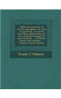 Tables of Moments of Inertia and Squares of Radii of Gyration: To Which Have Been Added Tables of the Working Strength of Steel Columns ... of Timber Beams and Columns - Primary Source Edition