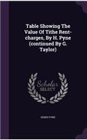 Table Showing the Value of Tithe Rent-Charges, by H. Pyne (Continued by G. Taylor)