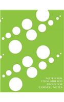 Notebook 120 numbered pages for Cornell Notes: Notebook for Cornell notes with lime cover - 8.5"x11" ideal for studying, includes guide to effective studying and learning