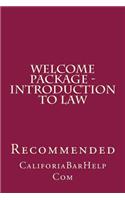 Welcome Package - Introduction to Law