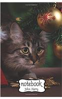 Notebook Journal Dot-grid, Graph, Lined, Blank, No Lined - Christmas Cat: Small Pocket Notebook / Journal / Diary