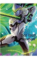 Dot Grid Notebook: Genji: 120 Dot Grid Pages, 7 X 10
