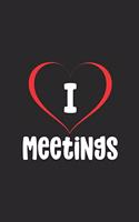 I Meetings: Productivity Planner, Office Daily Organizer, Meetings Notebook For Work, Schedule Book For Colleagues, Co-Workers, Bosses