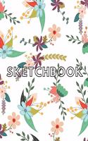 Colored Flowers Sketchbook: (Sketch Book) Large sketchbook for drawing 8.5 x 11 inch (21.59 x 27.94 cm) 150 pages Large drawing notebook, drawing Sketchbook Journal: Flowers Bl