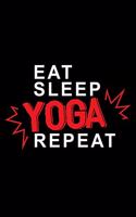 Eat sleep Yoga repeat: 6" x 9" 120 pages quad Journal I 6x9 graph Notebook I Diary I Sketch I Journaling I Planner I Yoga Gift
