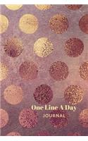 One Line A Day Journal: Elegant Dots One Line A Day Journal To Write In, Five-Year Memory Book, Diary, Notebook, Lined Blank Pages