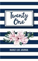 Twenty One Bucket List Journal