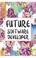 Future Software Developer: Weekly Planner For Software Developer 12 Month Floral Calendar Schedule Agenda Organizer