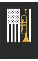 Trumpet Flag: Trumpets Notebook, Graph Paper (6" x 9" - 120 pages) Musical Instruments Themed Notebook for Daily Journal, Diary, and Gift