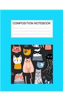 Composition notebook: Ruled (8.5 x 11 in), 110 Pages: Diary Book For Girl, Journal Notebook For Kids, Writing Journal Lined, Cute Pets (8.5 x 11 in), 110 Pages