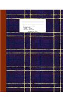 Retro Lumberjack Flannel Pattern Theme College Ruled Composition Book