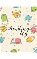 Reading Log: Gift For Book Lover, Gift For Kids - Reading Journal 8"x10" - 106 Pages For Record a Book Reading: Reading Log