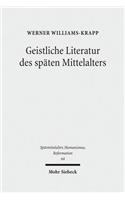 Geistliche Literatur Des Spaten Mittelalters