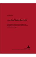 ... «So Der Wetterbericht»
