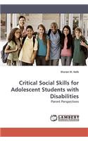 Critical Social Skills for Adolescent Students with Disabilities