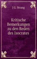 Kritische Bemerkungen zu den Reden des Isocrates