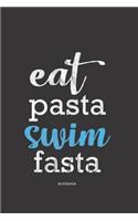 Notebook: Swimming Lined notebook ca A5 for notes, sketches, drawings, formulas, as a calendar or for learning; wide line grid; swimmers divers athlete