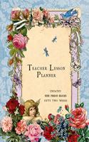 Teacher Lesson Planner: 9 Period Weekly Class Plan; Days Horizontally Across the Top, Blue Undated Daily Schedule, 52 Weeks Record Notebook for Lecturer Planning at School 