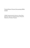 Cwep's Implementation Results to Date Raise Questions about the Administration's Proposed Mandatory Workfare Program