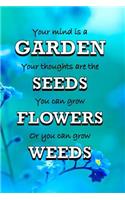 Your Mind Is A Garden Your Thoughts Are The Seeds You Can Grow Flowers Or You Can Grow Weeds