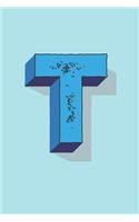 Letter T Monogram Notebook