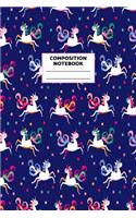 Composition Notebook: Unicorn Journal for Girls, Teen and Women Cute Matte Cover Design with Blank Lined Interior College Ruled (Great as Party Favors, Gifts, Diary, Jour