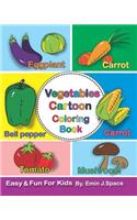 Vegetables Cartoon Coloring Book