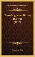 Negro Migration During the War (1920)