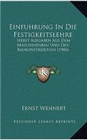 Einfuhrung In Die Festigkeitslehre