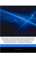 Articles on Defunct Literary Magazines of Europe, Including