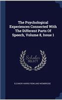 The Psychological Experiences Connected With The Different Parts Of Speech, Volume 8, Issue 1