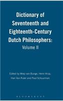 Dictionary of Seventeenth and Eighteenth-Century Dutch Philosophers: Volume II