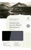 Hand Size Giant Print Reference Bible-HCSB: Holman Christian Standard Bible, Black / Gray Simulated Leather, Hand Size Giant Print Reference