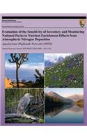 Evaluation of the Sensitivity of Inventory and Monitoring National Parks to Nutrient Enrichment Effects from Atmospheric Nitrogen Deposition