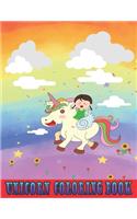 Unicorn coloring book: 50 unique design unicorn coloring book for kids-large size (8.5x11)-children coloring book-coloring book for girls.
