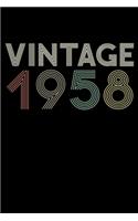 Vintage 1958 Notebook Birthday Gift